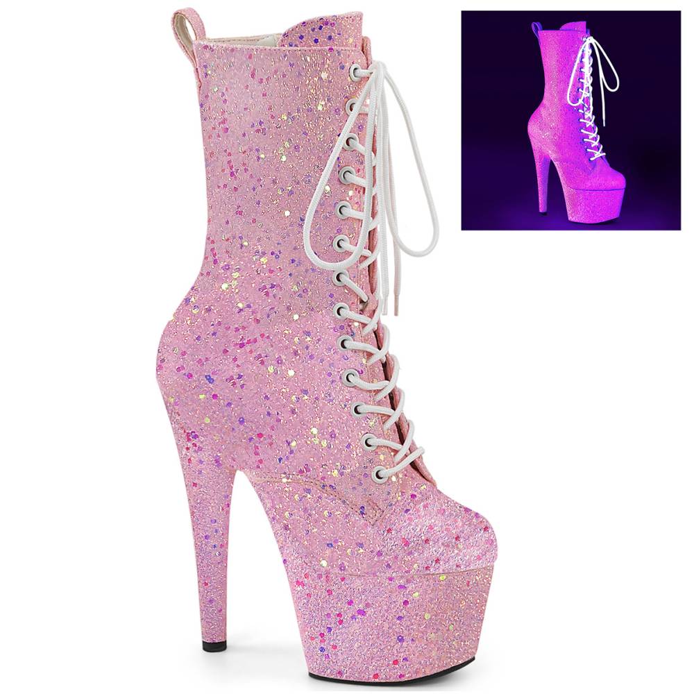 Pleaser - ADORE1040IG Platform Boots, Pole dance shoes - Pink